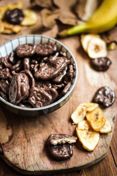Sušené banánové plátky v mliečnej čokoláde 250g
